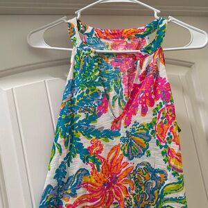 Lilly Pulitzer Arya Tank Top in Resort White Casa Marina